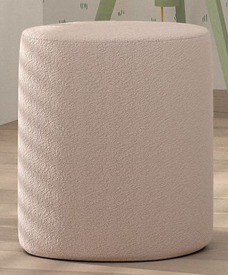 Polsterhocker Hocker Pouf Polster Boucle Jugendzimmer Schminktischhocker Rosa