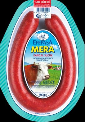 Efepasa Mera Kangal Sucuk 1x 500g Knoblauch-Wurst türkischer Art Rindfleisch