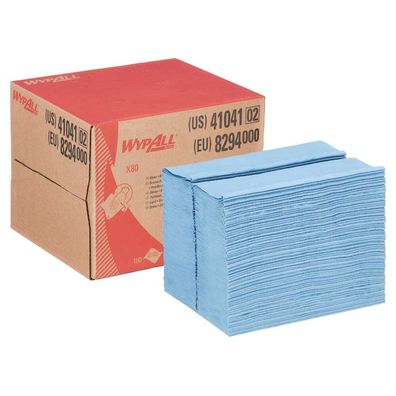 WYPALL 8294 Wischtuch X80 - 1-lagig, blau, Box mit 160 Tüchern