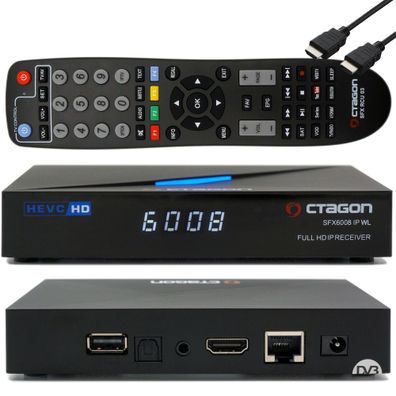 Octagon SFX6008 IP WL - H.265 HEVC HD E2 Linux Smart IPTV Receiver mit Sat to IP