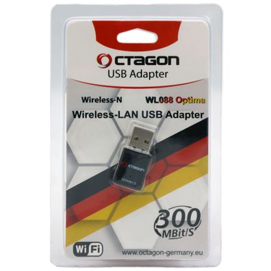 Octagon WL088 Optima Wireless LAN USB 2.0 Adapter 300 Mbit/s - Blister