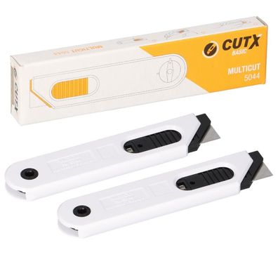 2x CUTX Multicut X5044 Cuttermesser Sicherheitsmesser mit autom. Klingenrückzug