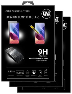 cofi1453 3X Panzer Schutz Glas 9H Tempered Glass Display Schutz Folie Display