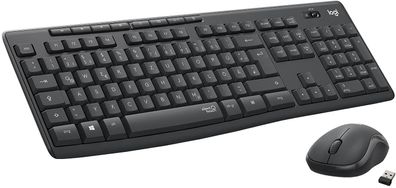 Logitech MK295 kabelloses Tastatur-Maus-Set mit SilentTouch-Technologie, USB-Empfä