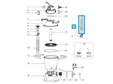 Bestway® Ersatzteil Schlauch (Ø 32mm/450cm) für Flowclear™ Sandfilteranlagen (2.00