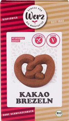 Naturkornmühle Werz 6x Kakao Brezeln, Reis Vollkornkekse, glutenfrei 125g