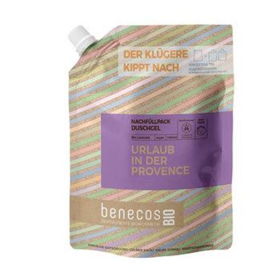 benecos 3x benecosBIO Nachfüllbeutel 1000 ml Duschgel BIO-Lavendel - URLAUB IN