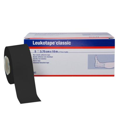 Leukotape classic schwarz 5 Rollen 3,75 cm x 10 m