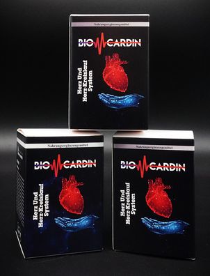 BIO CARDIN 60 Kapseln für 1 Monat 3 er Pack das Original Schnellversand