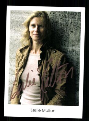Leslie Malton Autogrammkarte Original Signiert ## BC 214319