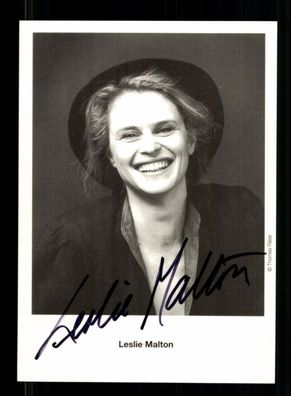 Leslie Malton Autogrammkarte Original Signiert ## BC 214320