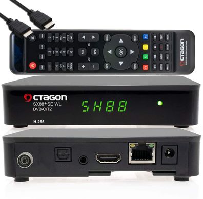 Octagon SX88+ SE WL H.265 HD Mini Hybrid-Receiver C/T2 + Smart IPTV Box