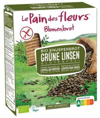 Blumenbrot - Le Pain des Fleurs 3x Bio Knusperbrot grüne Linsen 150g