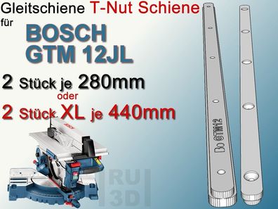 T-Nut Schiene, Gleitschiene f. BOSCH GTM 12 JL Kombinationssäge