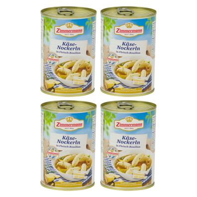 Food-United Käsenockerln Spätzle in Bouillon Zimmermann Fleischwerke 4x400ml Dose