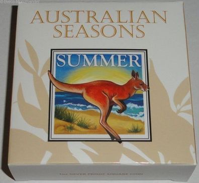 Australien 1 Oz Silber Season - Summer Känguru 2013 PP. Auflage nur 5.000 Stück ! ! !