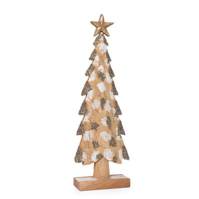 Moritz Skulptur Weihnachtsbaum Holz Klein 63 cm Höhe Weihnachtsbaum künstlich