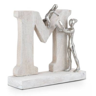 Moritz Skulptur Mutter und Kind Tochter Sohn 26 x 8 x 24 cm Mom and Child Deko