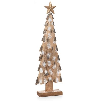 Moritz Skulptur Weihnachtsbaum Holz Groß 84 cm Höhe Weihnachtsbaum künstlich