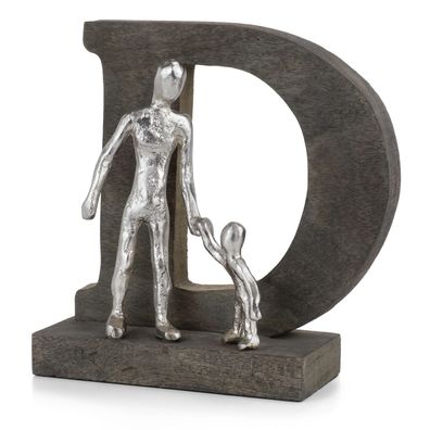 Moritz Skulptur Vater und Kind Tochter Sohn 22 x 8 x 25 cm Dad and Child Deko