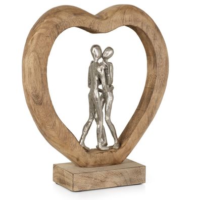 Moritz Skulptur Couple in Love Herz Liebe 32 x 9 x 35 cm Liebespaar Verliebt sein