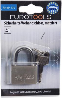 Sicherheits Vorhangschloss Vorhängeschloss Euro Tools 779