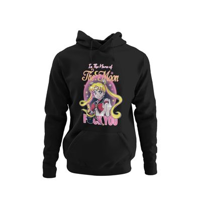 Öko Herren Hoodie Lustig Anime Sailor Moon Fuck You spruch Geschenk