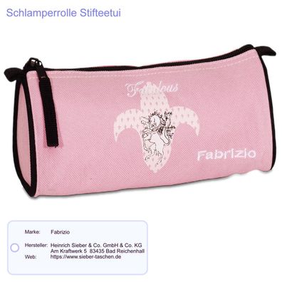 Schlamperrolle Fabulous Fabrizio Federmäppchen Stiftetui rosa 23x8x10 cm Polyester