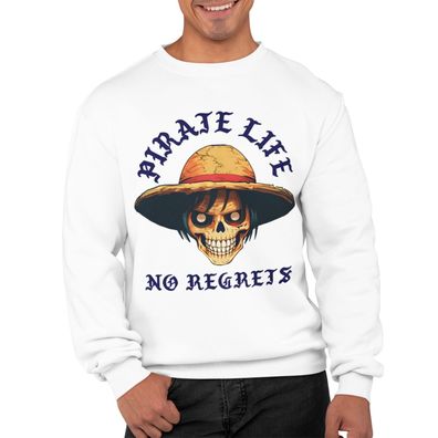 Bio Herren Pullover One Piece Monkey D. Luffy Piraten totenkopf Anime Crazy