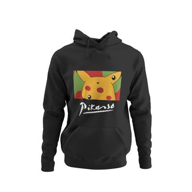 Öko Herren Hoodie Lustig Pikacco (Picasso x Pikachu Parodie) Pokemon