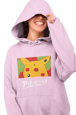 Öko Damen Hoodie – Lustig Pikacco (Picasso x Pikachu Parodie) Pokemon