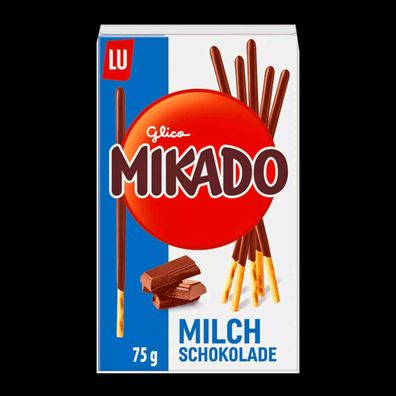 6x 75g LU Glico Mikado Milch Schokolade Sticks zum Dekrieren und genießen