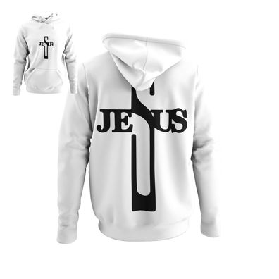 Damen Hoodie Kapuzenpullover Jesus King Bibel Glaube Gott Beten Christen Kreuz