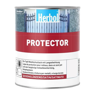HERBOL Protector 0.75 LTR Metallschutzlack Korrosionsschutzlack WEISS ca. RAL 9010