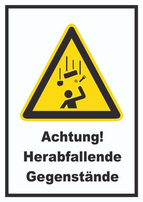 Achtung Herabfallende Gegenstände Schild