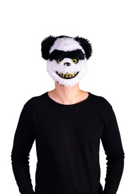 PxP 6240370 Halloween Tiermaske Panda, gruselige Plüsch Maske, Kostüm Zubehör