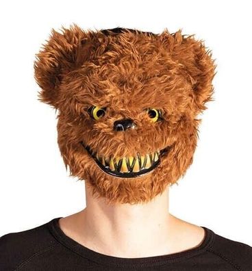 PxP 6240371 Halloween Tiermaske Bär, gruselige Plüsch Maske, Kostüm Zubehör 17