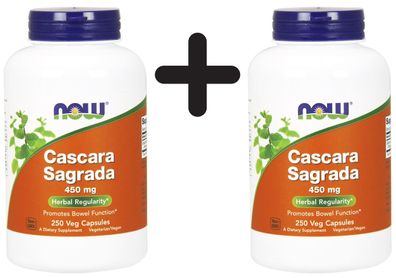 2 x Cascara Sagrada, 450mg - 250 vcaps