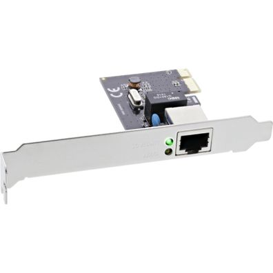 InLine® Gigabit Netzwerkkarte, PCI Express 1GBit/s, PCIe x1, inkl. low profile S