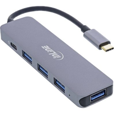 InLine® USB 3.2 USB-Typ C Multi Hub (4x USB-A 5Gb/s + USB Typ-C (Data/PD 87W), O