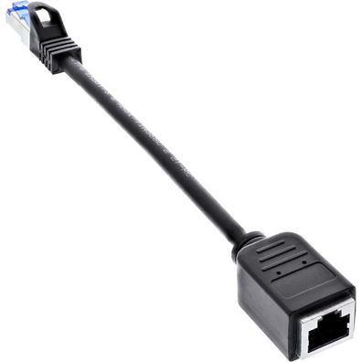 InLine® Patchkabel Verlängerung, RJ45 Protektor, S/FTP (PiMf), Cat.6A, halogenfr