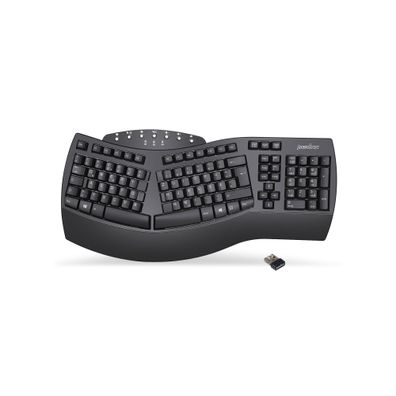 PERIXX Periboard-612b DE, ergonomische Tastatur, Dualmodus, Funk/Bluetooth, Wind