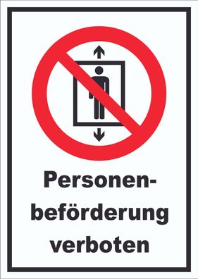 Personenbeförderung verboten Schild