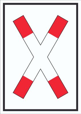 Schild Andreaskreuz