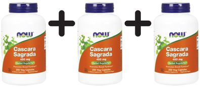 3 x Cascara Sagrada, 450mg - 250 vcaps