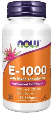 Vitamin E-1000, Natural (Mixed Tocopherols) - 50 softgels