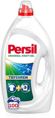 Persil Universal Kraft-Gel (100 Waschladungen), Flüssigwaschmittel mit Tiefenrein Tec