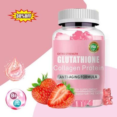 60 Capsules Glutathione Collagen Glow Anti-aging Skin Whitening Gummies