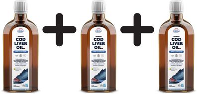 3 x Osavi Norwegian Cod Liver Oil, 1000mg Omega 3 (Lemon-Mint) - 250 ml