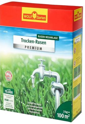 3kg L-TP 100 Trockenrasen Premium 100m²